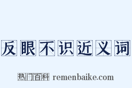 反眼不识近义词是什么意思的图片